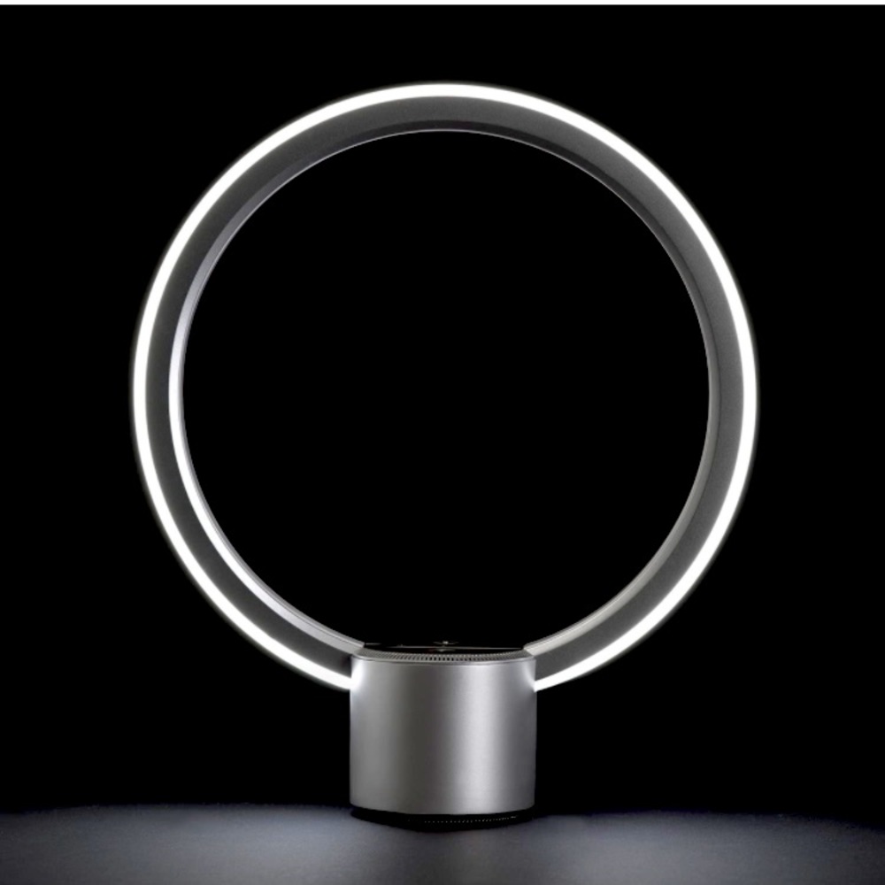 Alexa enabled table lamp with clock, wi fi enabled, dimmable sleek look NIB